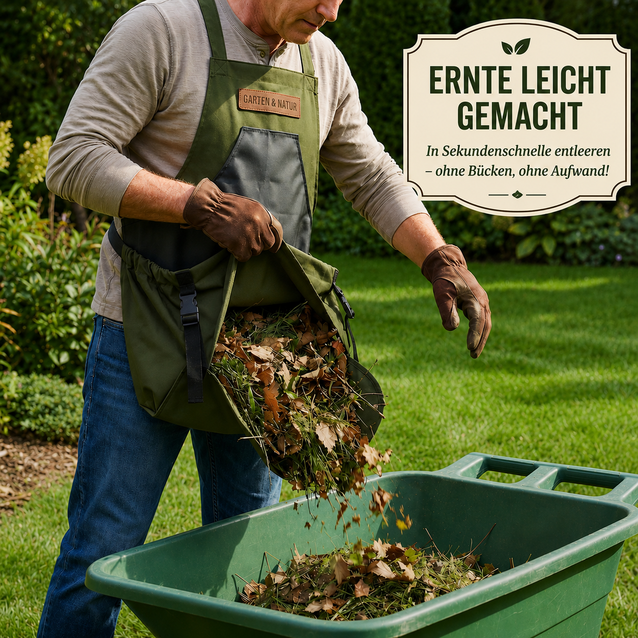 ErntePro™ Garten-Schürze mit Erntetaschen