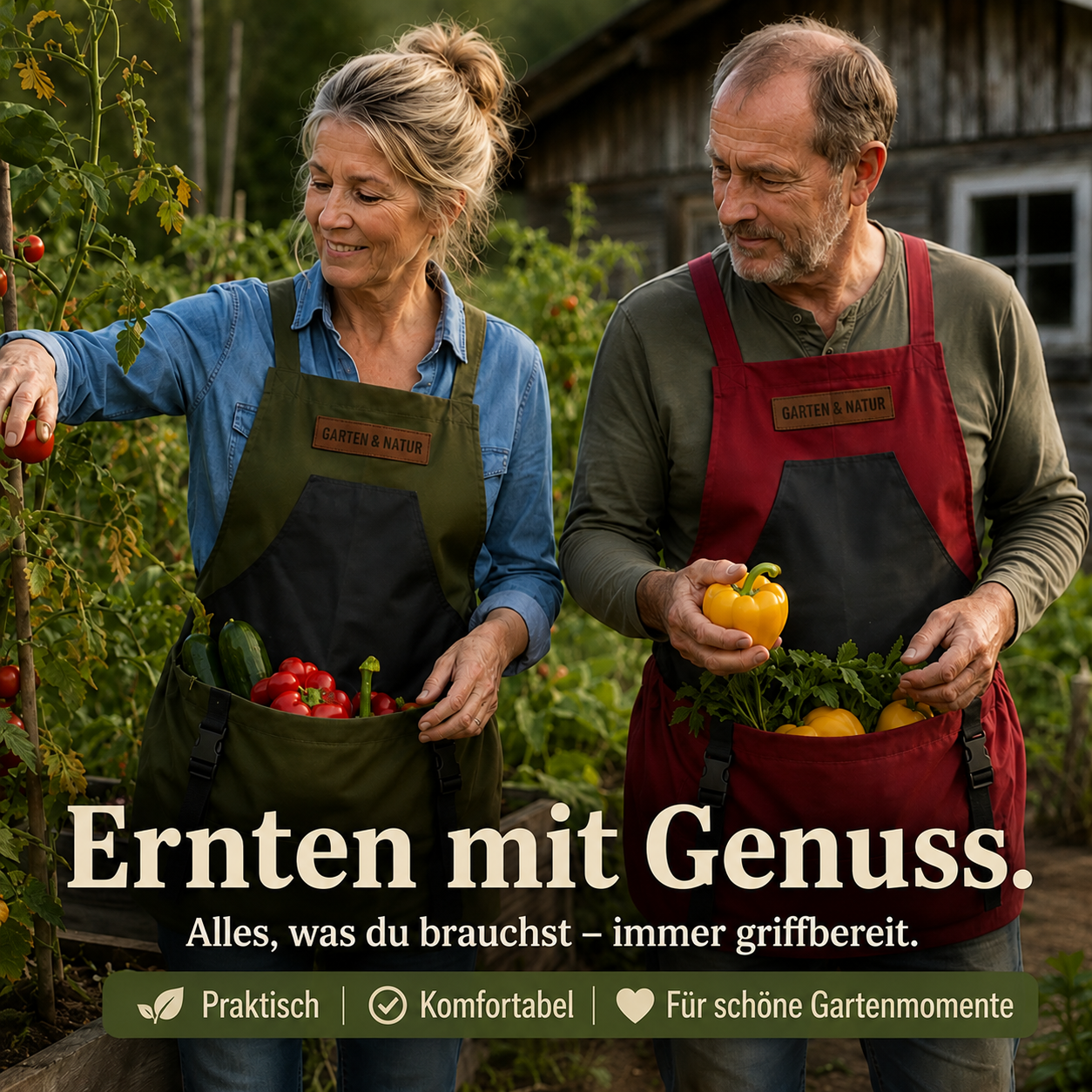 ErntePro™ Garten-Schürze mit Erntetaschen