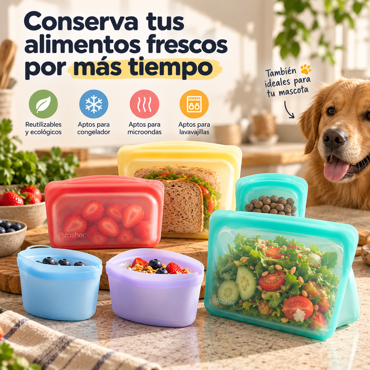 Reutilia™ – Bolsas de Silicona Reutilizables