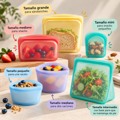 Reutilia™ – Bolsas de Silicona Reutilizables