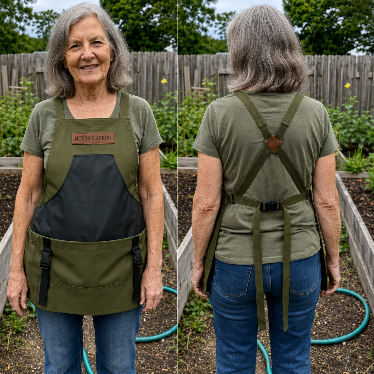 ErntePro™ Garten-Schürze mit Erntetaschen